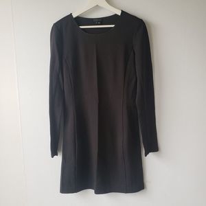 theory Aylin Black Ponte Knit‎ Long Sleeve Mini Dress size 6